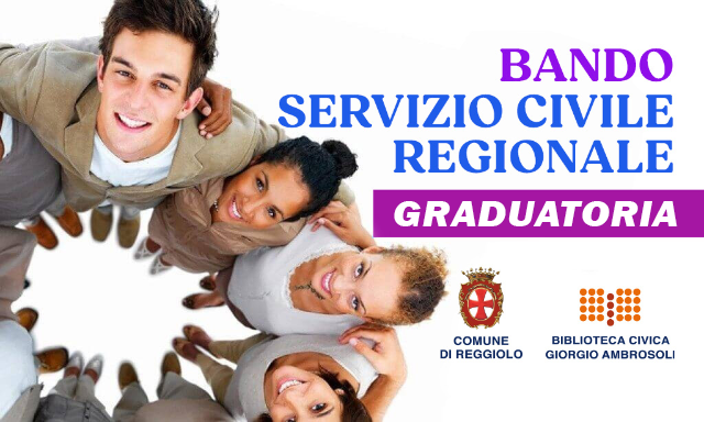 Graduatoria selezione candidati per il Servizio Civile Regionale