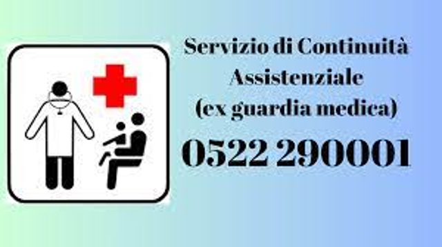  La Guardia Medica diventa "Servizio di Continuità Assistenziale"  con un nuovo numero di telefono: 0522 290 001